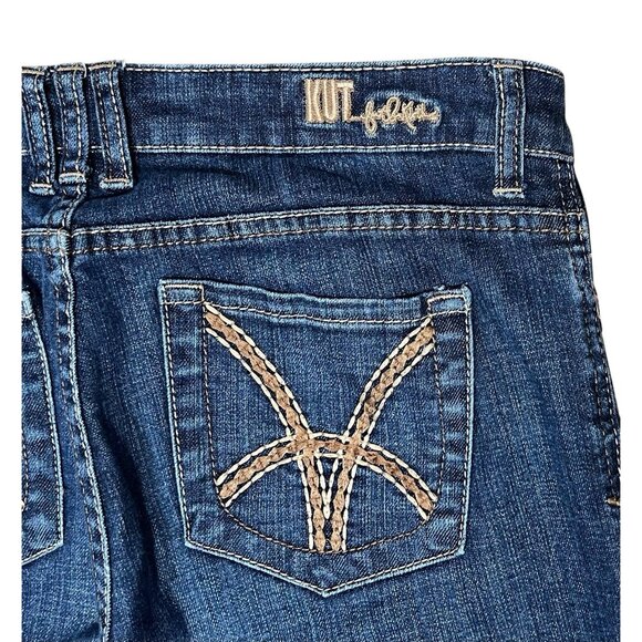 Kut From The Kloth Women Boot Cut Jeans Blue Size 6 Mid Rise Stretch Zipper - Picture 12 of 16